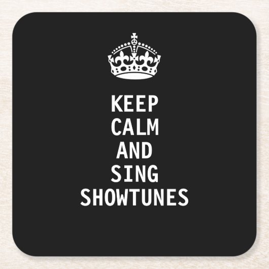 Kalm houden en Sing Showtunes Kartonnen Onderzetters (Voorkant)
