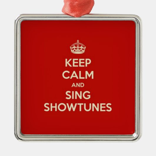 Kalm houden en Sing Showtunes Metalen Ornament (Voorkant)