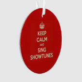 Kalm houden en Sing Showtunes Ornament (voorkant)
