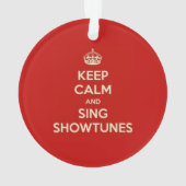 Kalm houden en Sing Showtunes Ornament (achterkant)