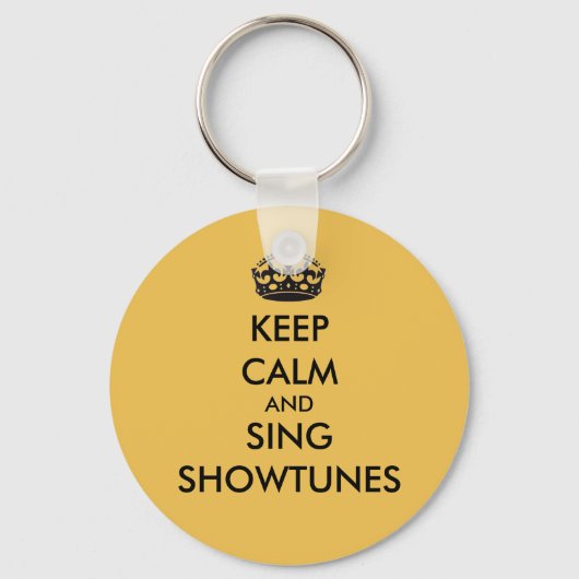 Kalm houden en Sing Showtunes Sleutelhanger (Voorkant)