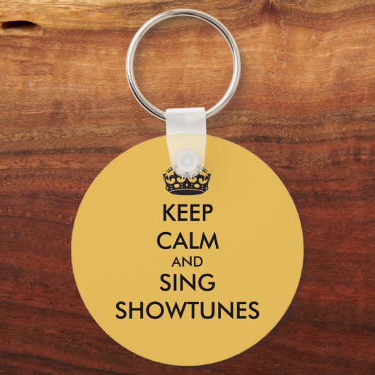 Kalm houden en Sing Showtunes Sleutelhanger (Voorkant)