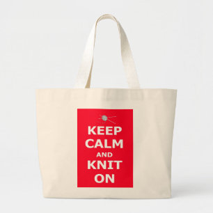 Kalm houden en sluiten aan grote tote bag