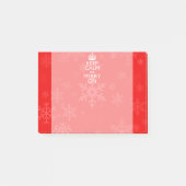 Kalm houden en smeden op bruine rode neusvlokken post-it® notes (Voorkant)