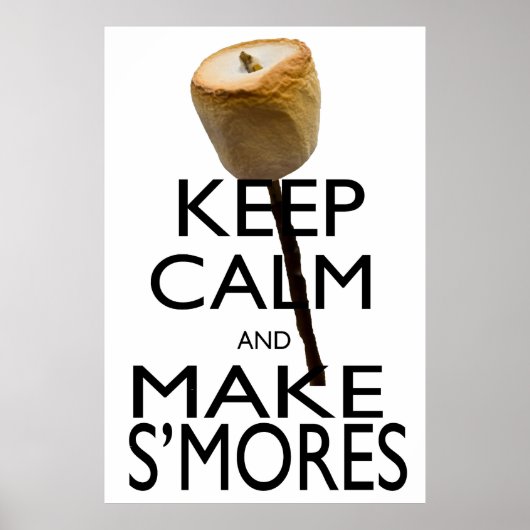 Kalm houden en S'mores maken Poster (Voorkant)