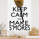 Kalm houden en S'mores maken Poster (Keuken)
