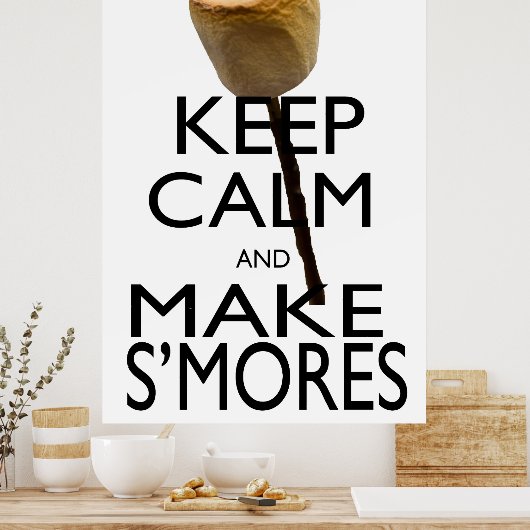 Kalm houden en S'mores maken Poster (Keuken)