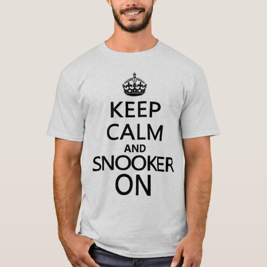 Kalm houden en Snooker aan T-shirt (Voorkant)