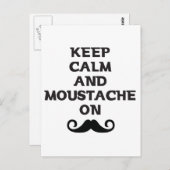 Kalm houden en snor aan briefkaart (Voorkant / Achterkant)