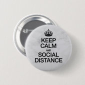 Kalm houden en Sociale Afstand Ronde Button 5,7 Cm (Voorkant /achterkant)