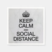 Kalm houden en Sociale Afstand Servet (Voorkant)