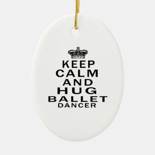 Kalm houden en solg ballet danser houden keramisch ornament