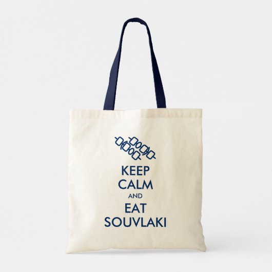 Kalm houden en Souvlaki eten Tote Bag (Achterkant)