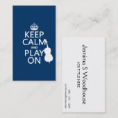 Kalm houden en spelen op (dubbele bas) visitekaartje (Voorkant / Achterkant)