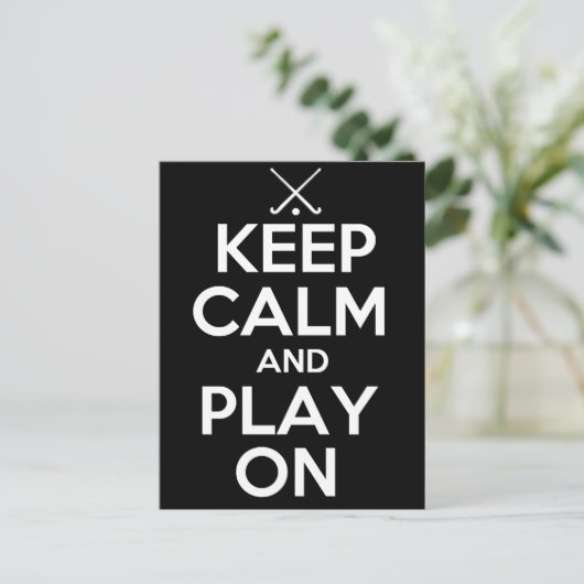 Kalm houden en spelen op - Veldsleutel Briefkaart (Staand voorkant)