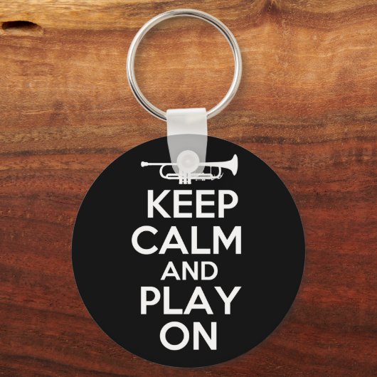 Kalm houden en spelen (Trumpet) Sleutelhanger (Voorkant)
