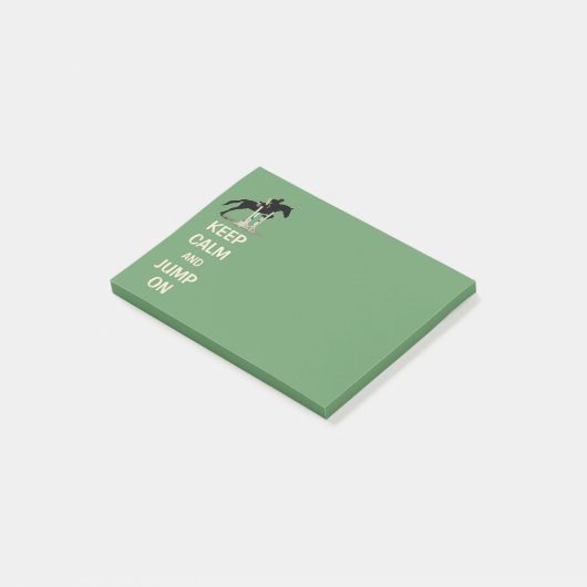 Kalm houden en springen op paard post-it® notes (Schuin)