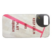 Kalm houden en Squash afspelen Case-Mate iPhone Case (Achterkant (Horizontaal))