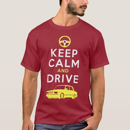 Kalm houden en station -2107- /version4 t-shirt (Voorkant)