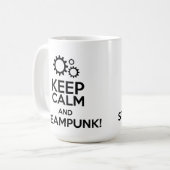 Kalm houden en Steampunk Koffiemok (Voorkant links)