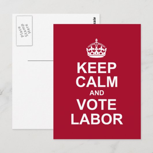 kalm houden en stemmen briefkaart (Voorkant / Achterkant)