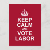 kalm houden en stemmen briefkaart (Voorkant)