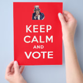 Kalm houden en stemmen flyer (Hand)