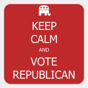 Kalm houden en Stemmen Republikeinse stickers houd