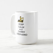 Kalm houden en Stephano Mok dragen (Voorkant links)