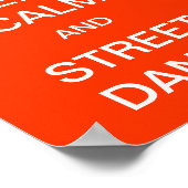 Kalm houden en straatdansen poster (Hoek)