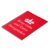 Kalm houden en Sweepstaks invoeren Notitieboek (Linkerzijde)