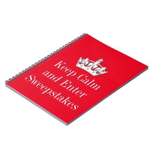 Kalm houden en Sweepstaks invoeren Notitieboek (Linkerzijde)