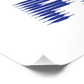 Kalm houden en Swim Fast Funny Shark Fin Perfect Poster (Hoek)