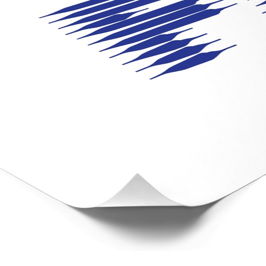 Kalm houden en Swim Fast Funny Shark Fin Perfect Poster (Hoek)