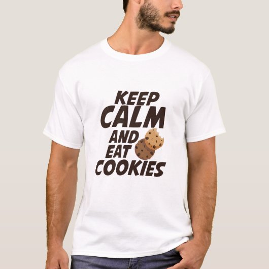 Kalm houden en T-shirt 1 van de Koekjes van het Ee (Voorkant)