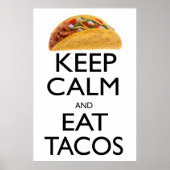 Kalm houden en tacos eten poster (Voorkant)