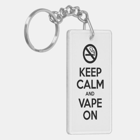 Kalm houden en tape ingeschakeld ~ Self Motivatie Sleutelhanger (Voorkant Links)