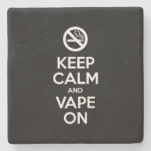 Kalm houden en tape ingeschakeld ~ Self Motivatie Stenen Onderzetter (Voorkant)