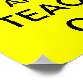 Kalm houden en TEACH aan houden Poster (Hoek)