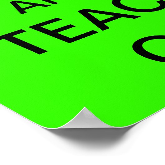 Kalm houden en TEACH aan houden Poster (Hoek)