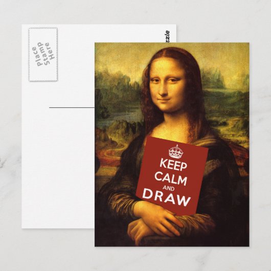 Kalm houden en tekenen briefkaart (Voorkant / Achterkant)