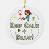 Kalm houden en tekenen keramisch ornament (Voorkant)