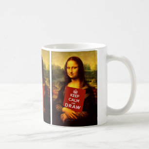 Kalm houden en tekenen koffiemok