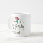 Kalm houden en tekenen koffiemok (Voorkant links)