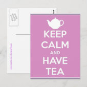 Kalm houden en thee Briefkaart hebben (Voorkant / Achterkant)