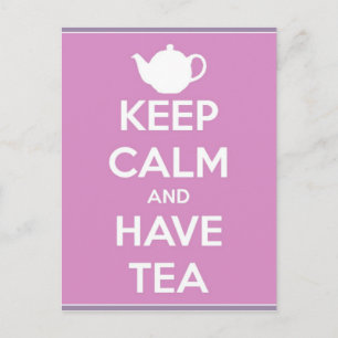 Kalm houden en thee Briefkaart hebben