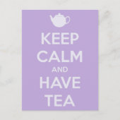 Kalm houden en thee Briefkaart hebben (Voorkant)