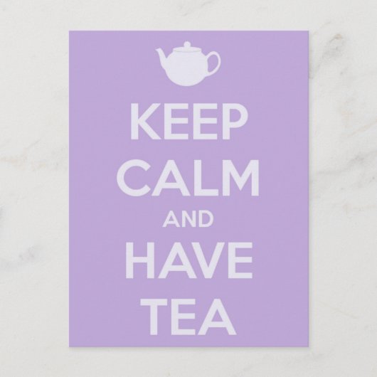 Kalm houden en thee Briefkaart hebben (Voorkant)
