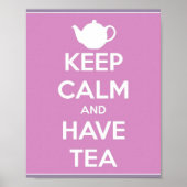 Kalm houden en thee Poster hebben (Voorkant)
