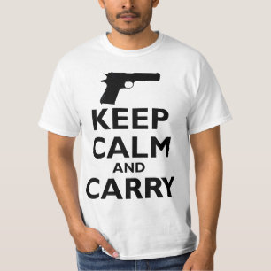 Kalm houden en transporteren - tweede amendement t-shirt